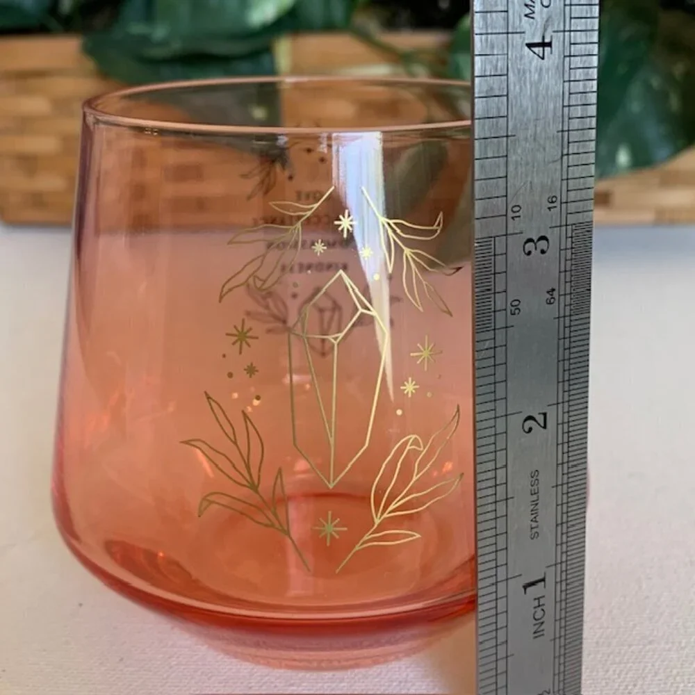 Rose Crystal Healing Drinking Glass DT Wand Love Acceptance Compassion Kindness